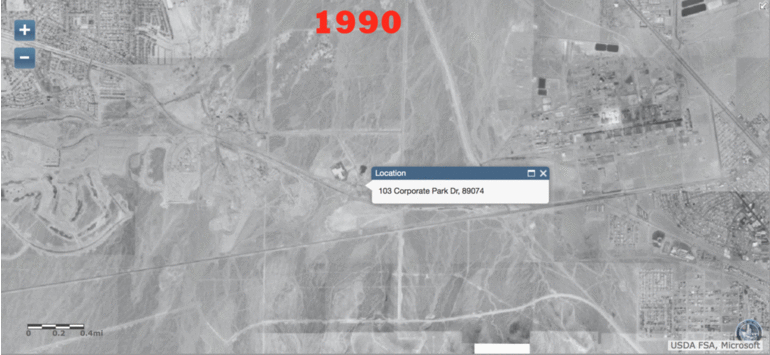 Gibson Springs/PEPCON explosion area since 1990